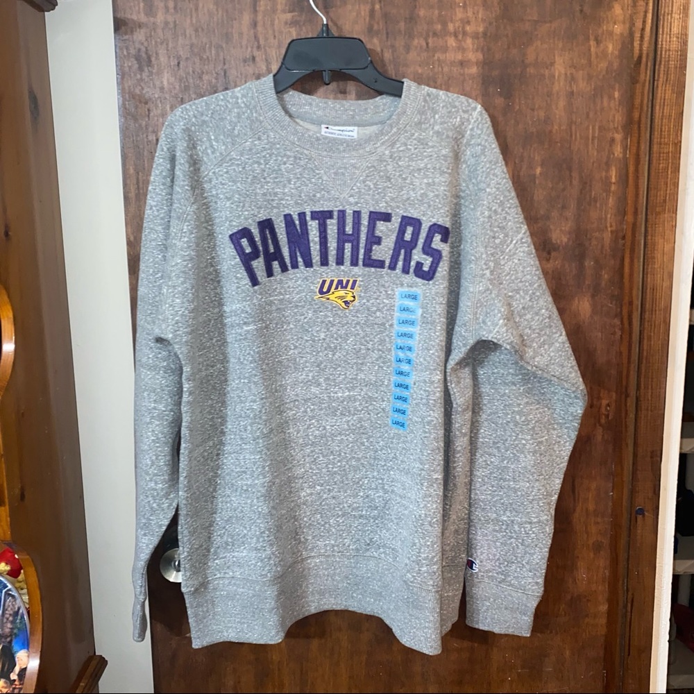 :::NWT:::Northern Iowa panthers college champion sweatshirt sz large men